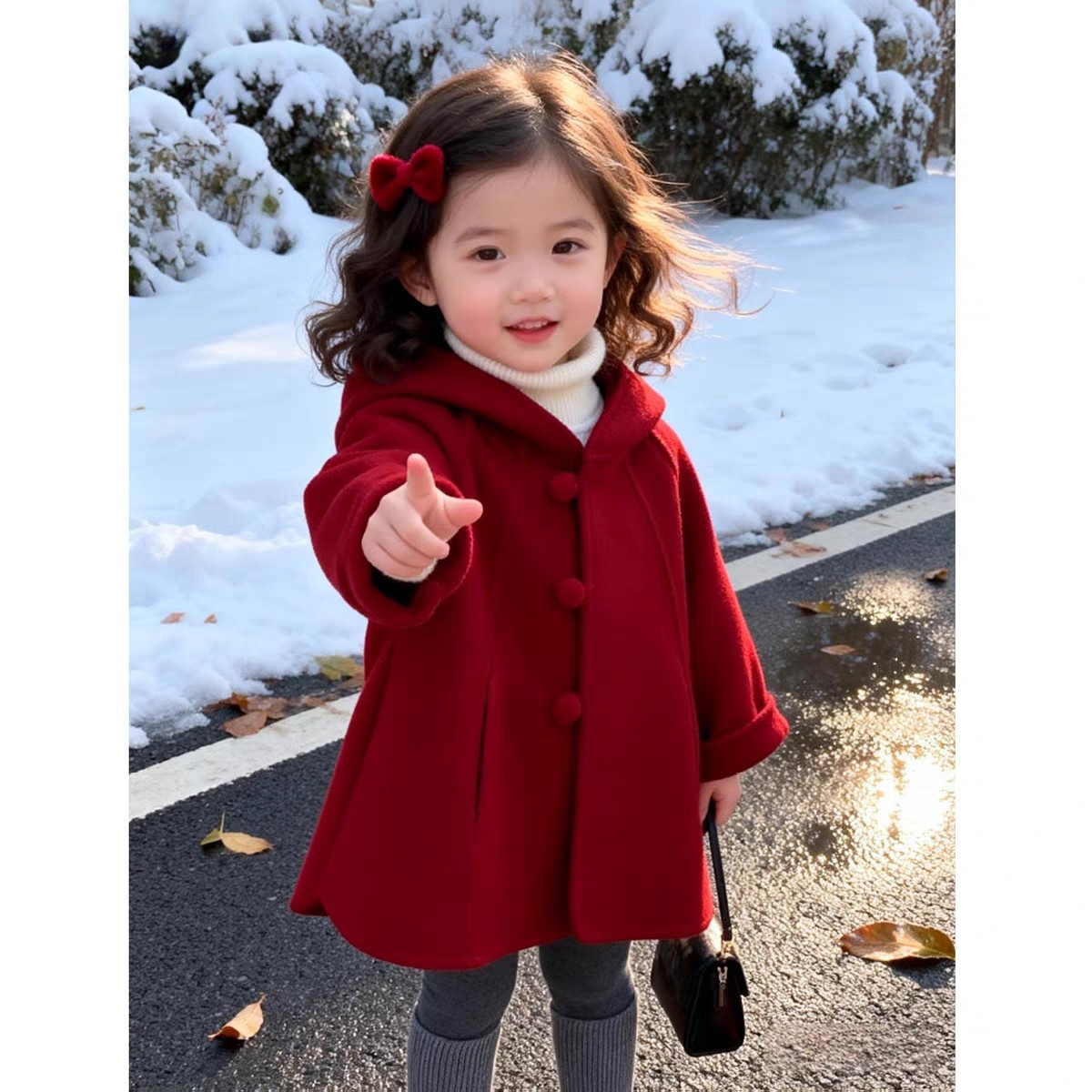 Winter Clothing Toddler - Casaco de Lã para Meninas, Outono
