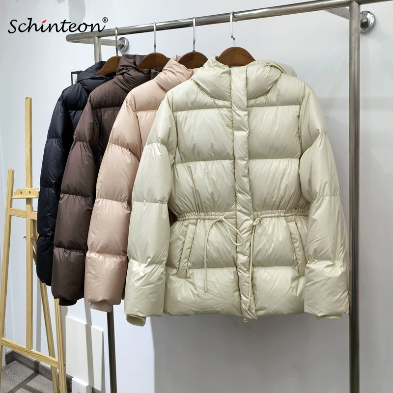 Winter Clothing Trends 2026 - Jaqueta Feminina Schinteon com Cinto e