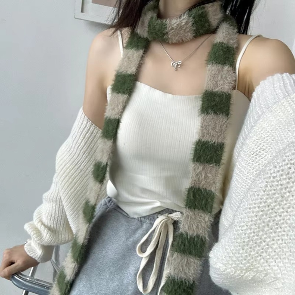 Warm Winter Clothing - Acessórios de roupas y2 lenço listrado