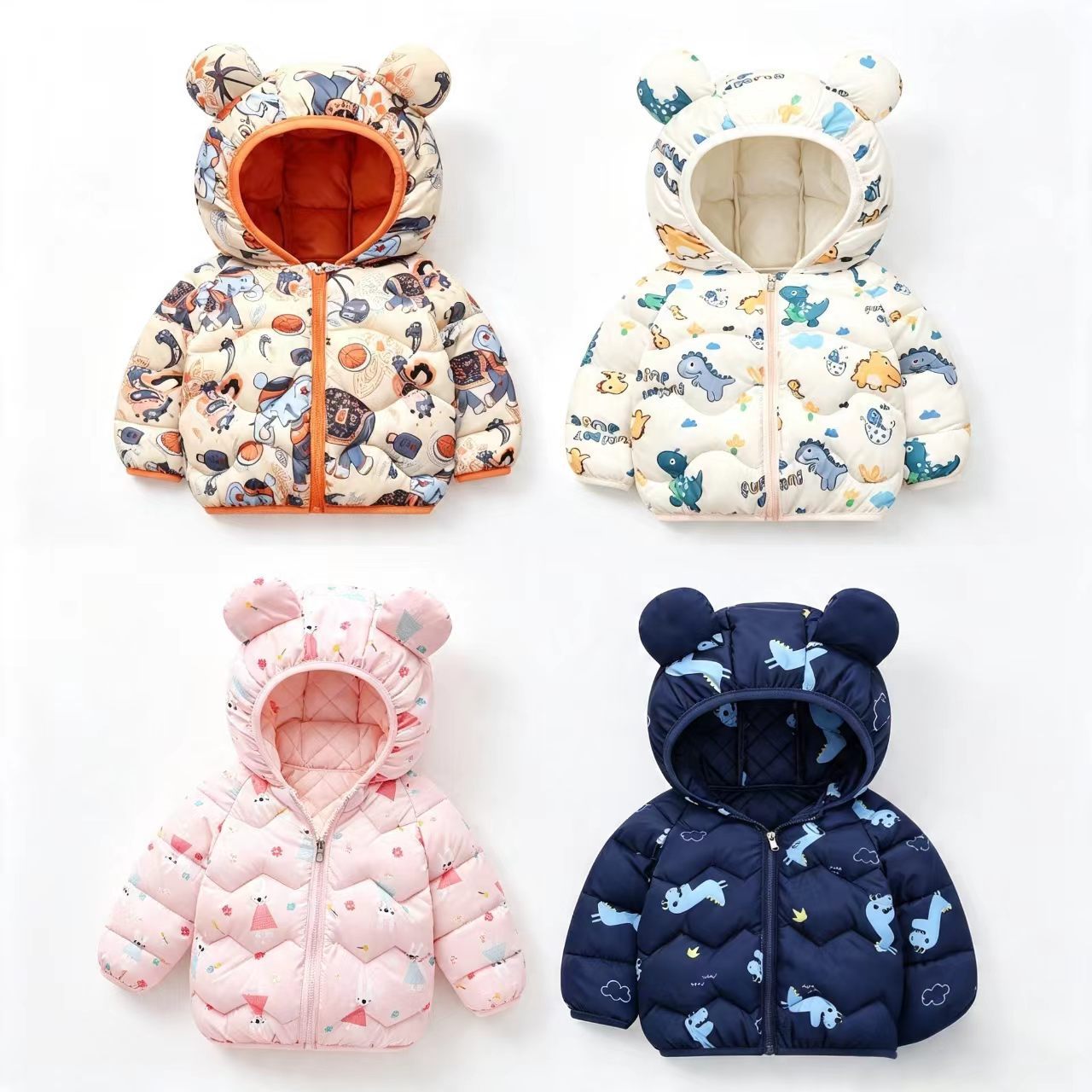 Winter Clothing Toddler - Casaco Infantil Jaqueta de Desenho Animado