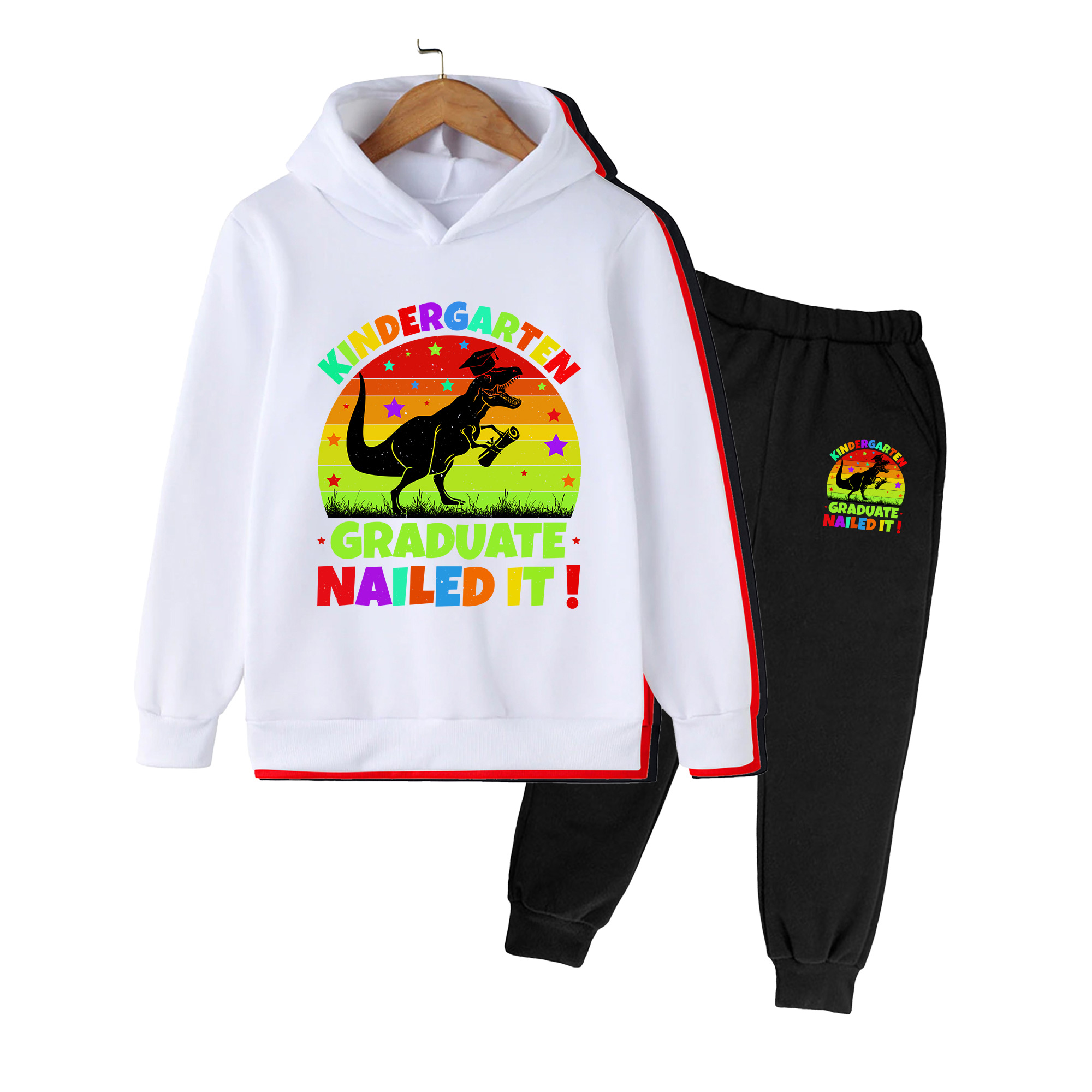 Winter Clothing Kindergarten - Conjunto de moletom e calça com