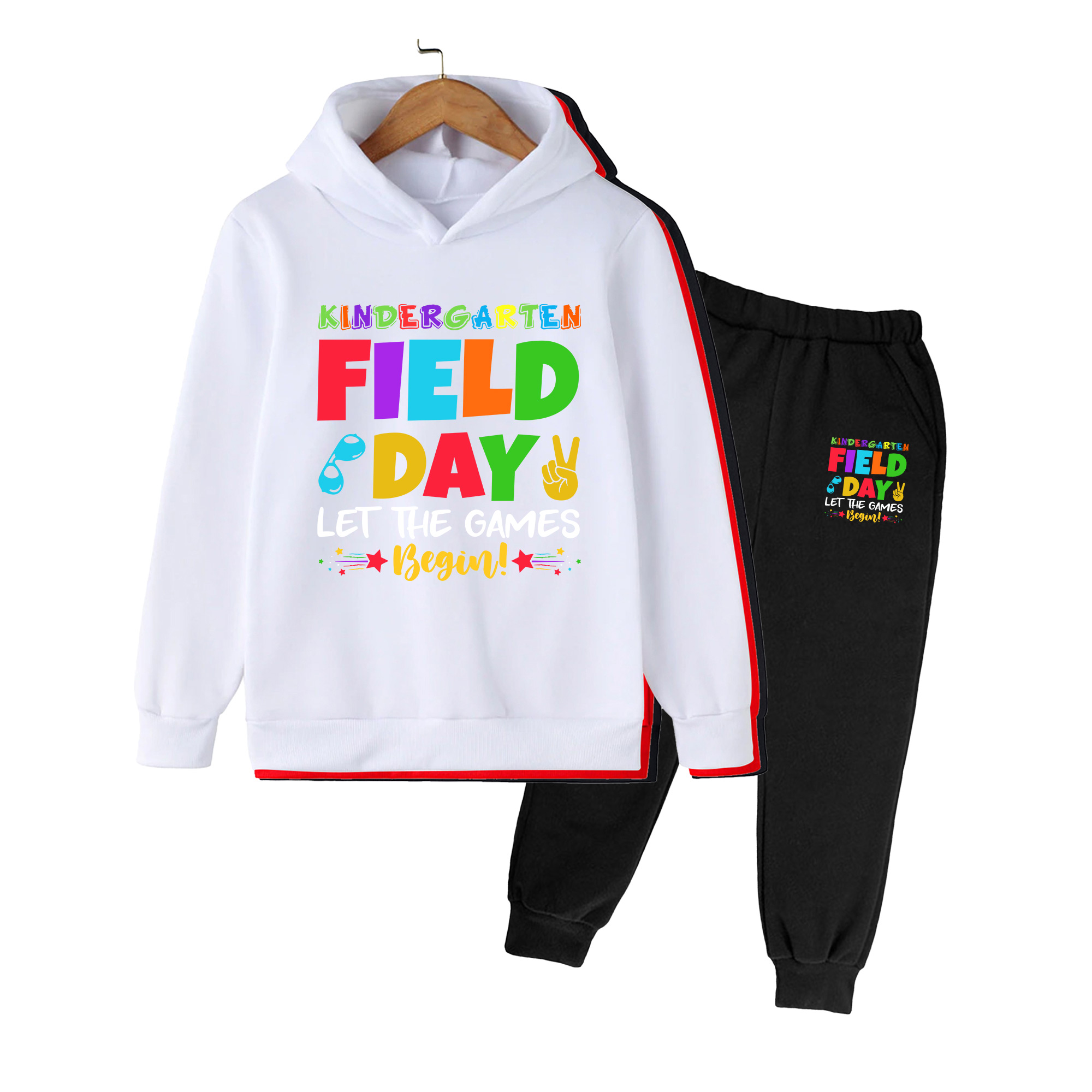 Winter Clothing Kindergarten - Conjunto de moletom e calça com