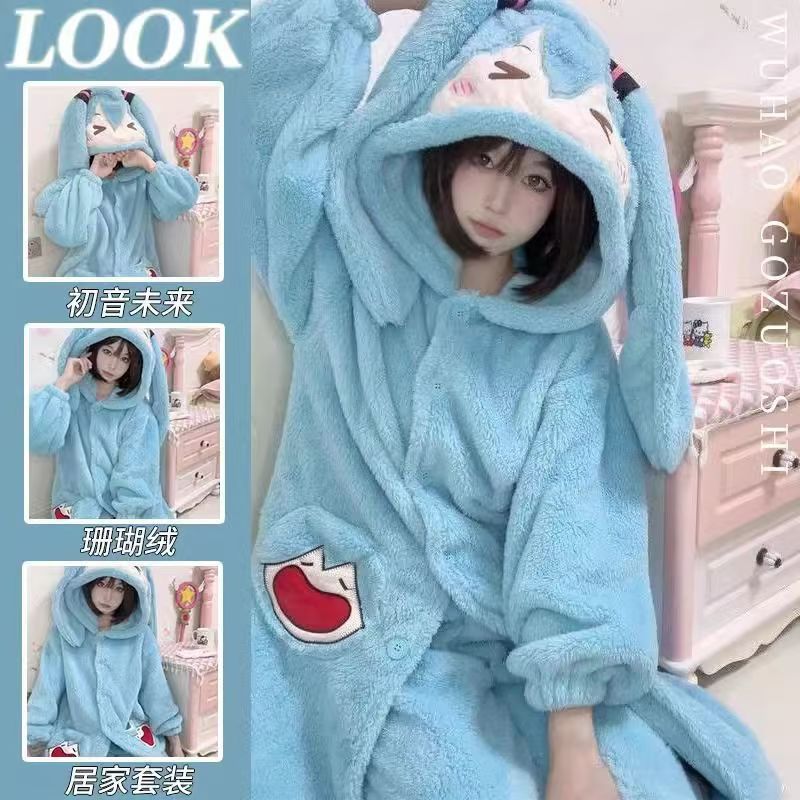 Warm Winter Clothing - Pijamas de Anime Miku, Conjunto de