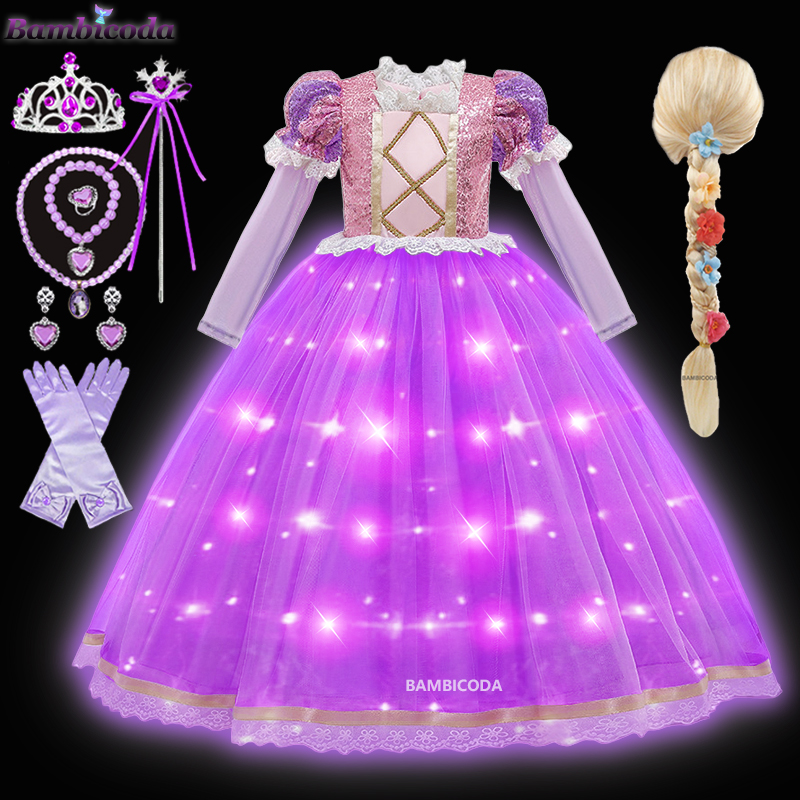 Princesa rapunzel led light up - Winter Clothing Storage avaliação e preço
