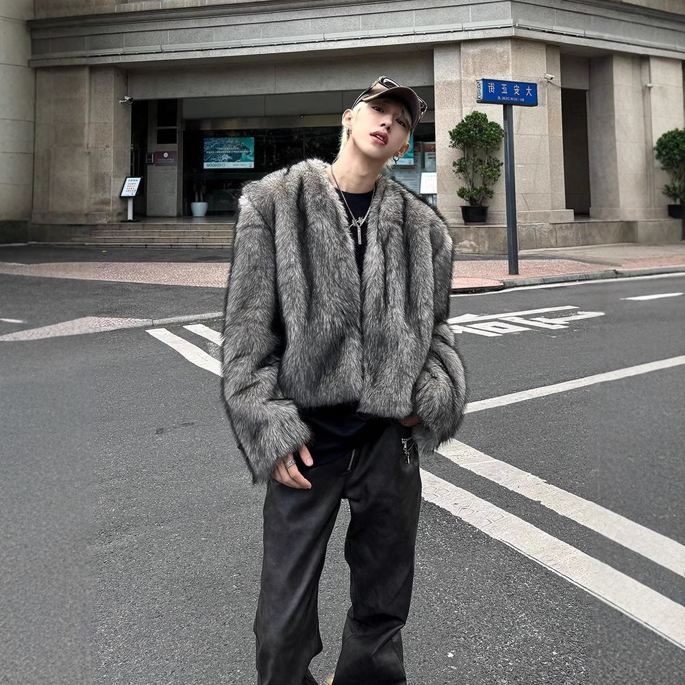 Casaco de Pele Curto Masculino - Warm Winter Clothing avaliação e preço