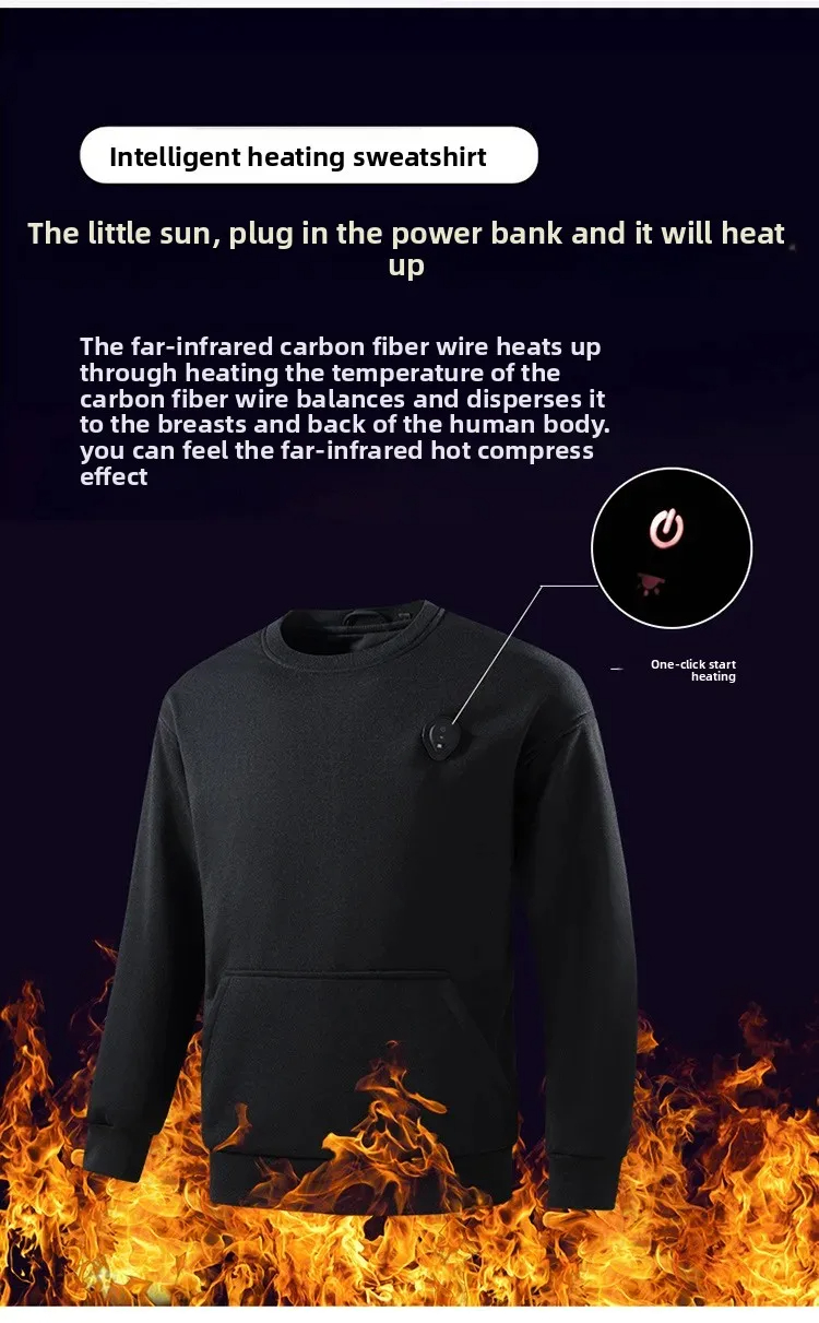 Novo moletom com capuz aquecid - Warm Winter Clothing avaliação e preço