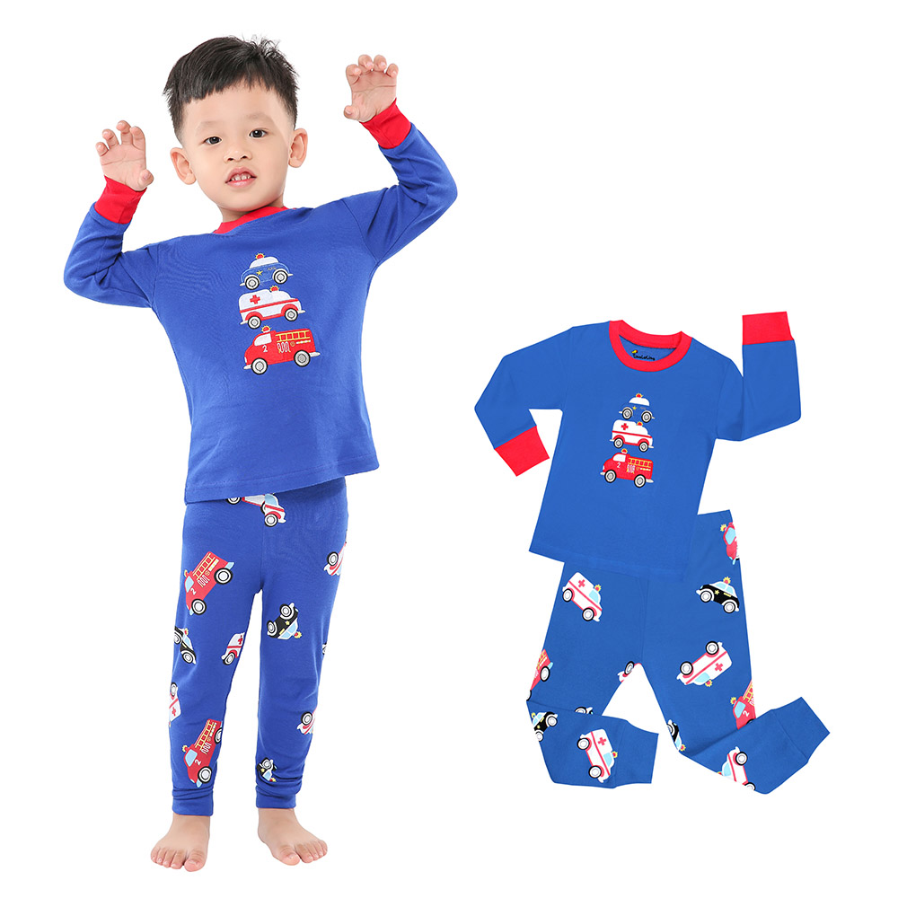 100 Cotton Boys Pajamas Sets 2 - Winter Clothing Toddler avaliação e preço