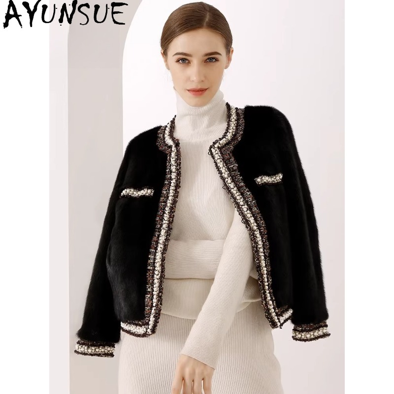 Casaco de Pele de Mink Roxo AY - Winter Clothing Label avaliação e preço