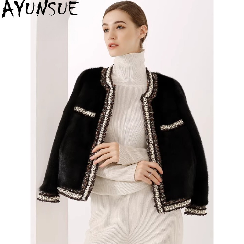 Casaco de Pele de Mink Roxo AY - Winter Clothing Label avaliação e preço